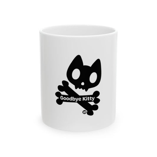 Goodbye Kitty Skull and Crossbones Design Mug
