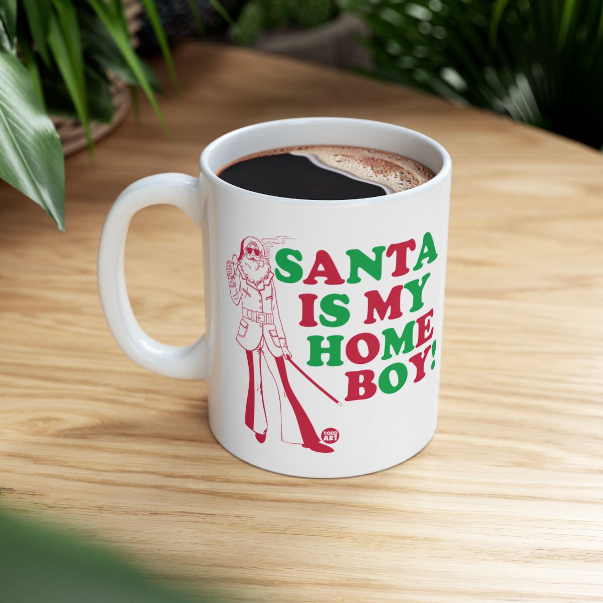 Santa Is My Home Boy Coffee Mug Holiday Drinkware
