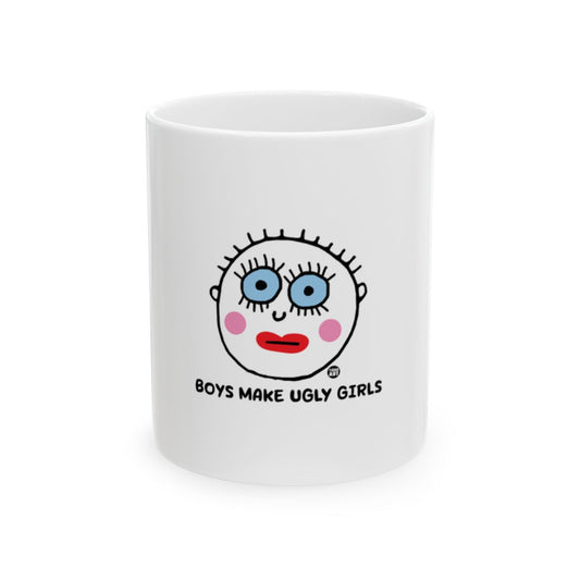 Boys Make Ugly Girls Fun Illustration Mug