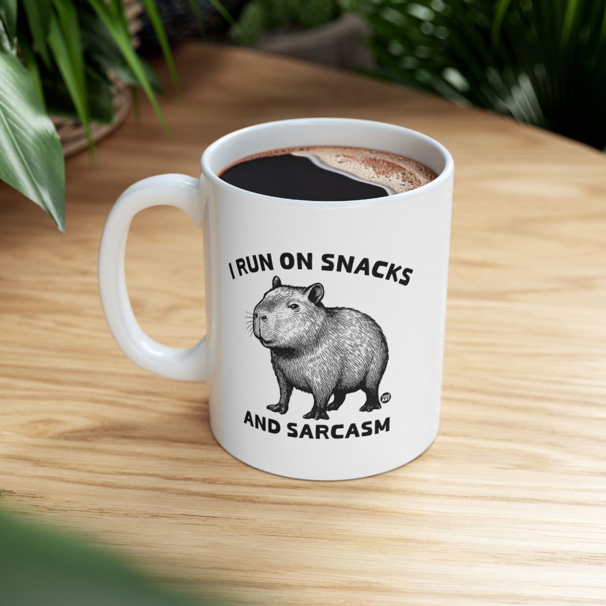 I Run On Snacks And Sarcasm Mug For Coffee Lovers