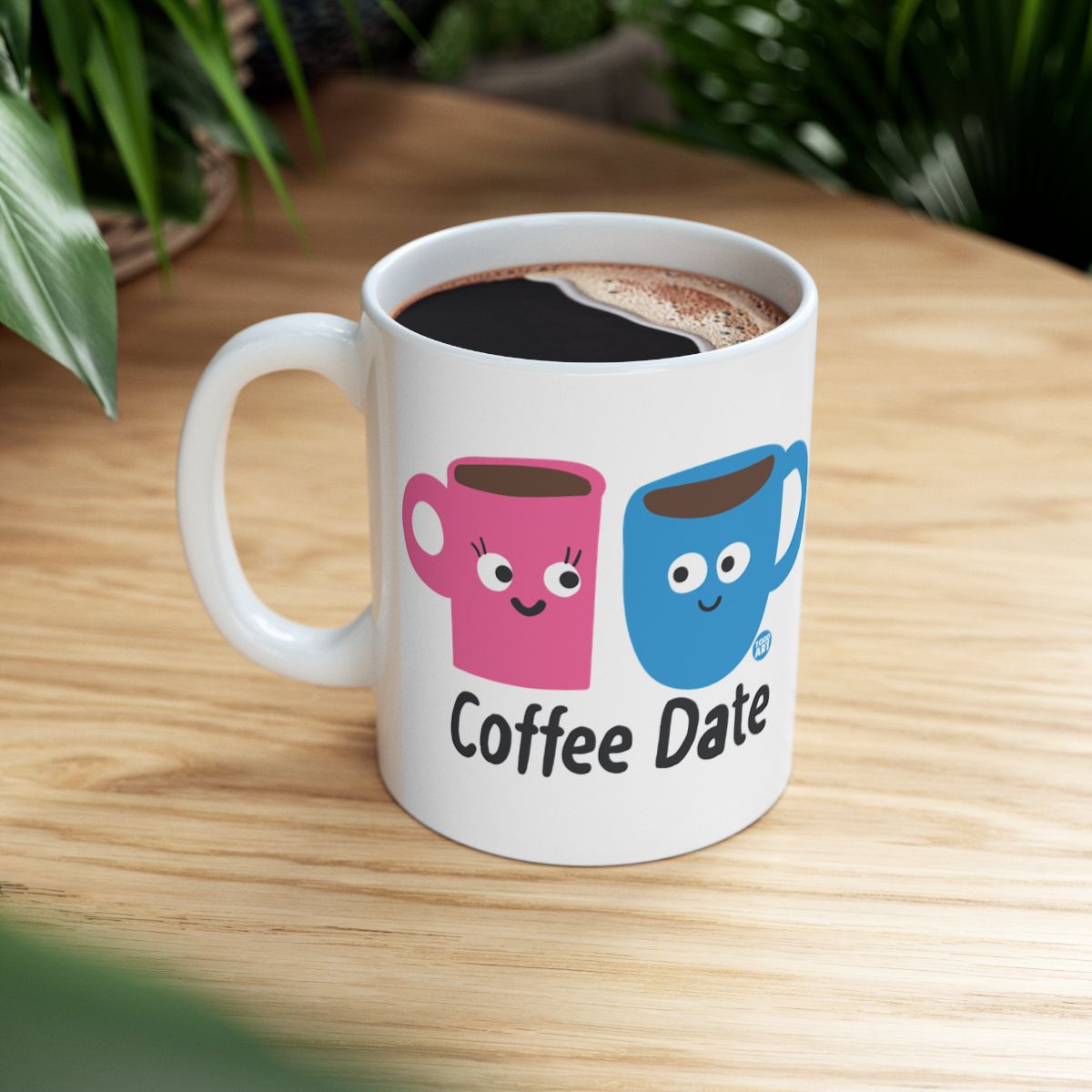 Coffee Date Cute Cartoon Mug for Couples Gift