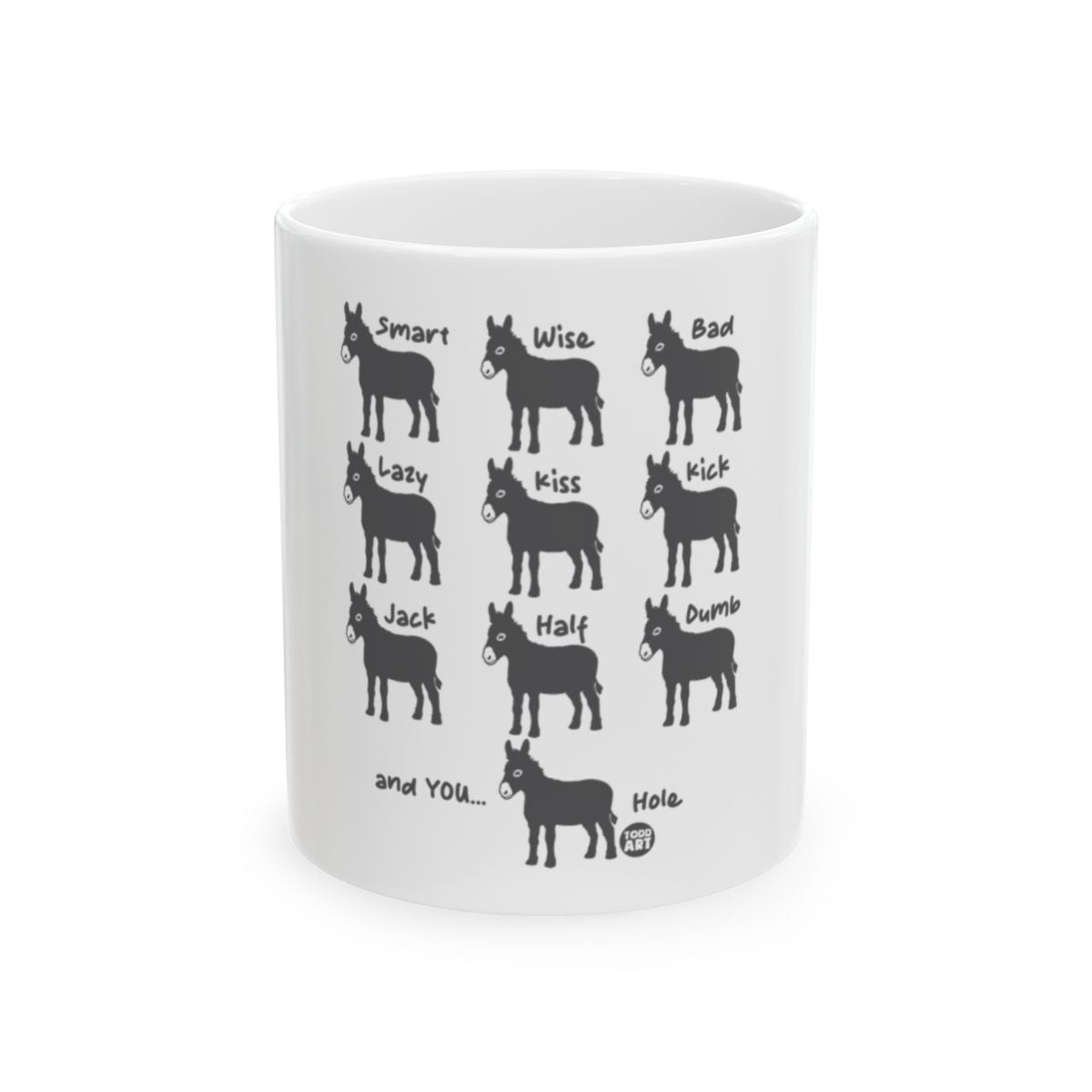 Funny Donkey Wise Bad Lazy Kiss Kick Jack Dumb Hole