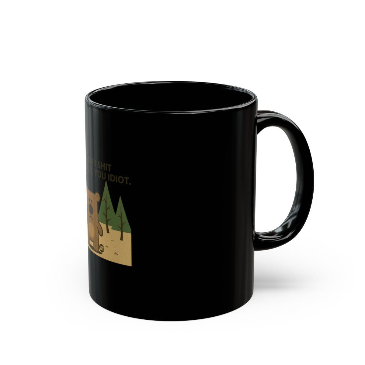 Funny Bear with Forest Graphic Design Mug