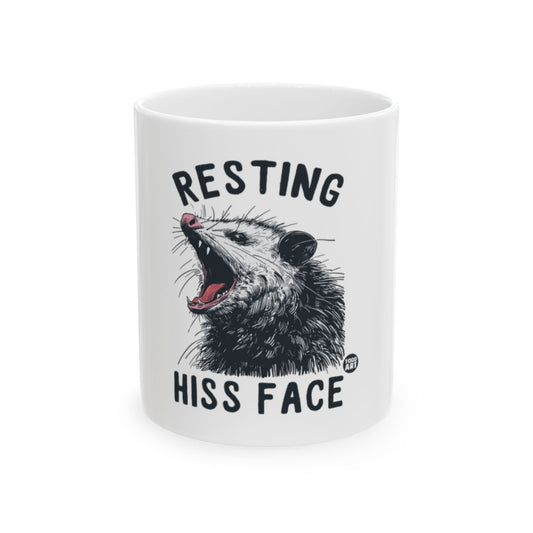 Resting Hiss Face Funny Opossum Mug