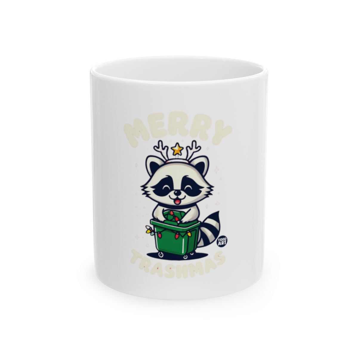 Merry Trashmas Raccoon Holiday Coffee Mug