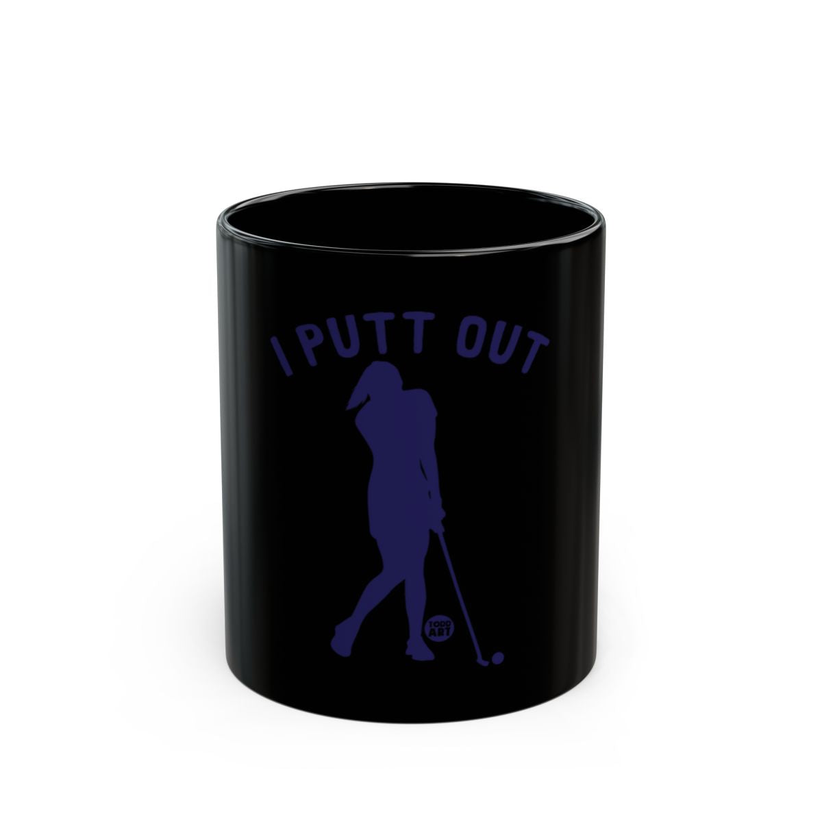 I Putt Out Silhouette Black Mug Perfect Golf Gift