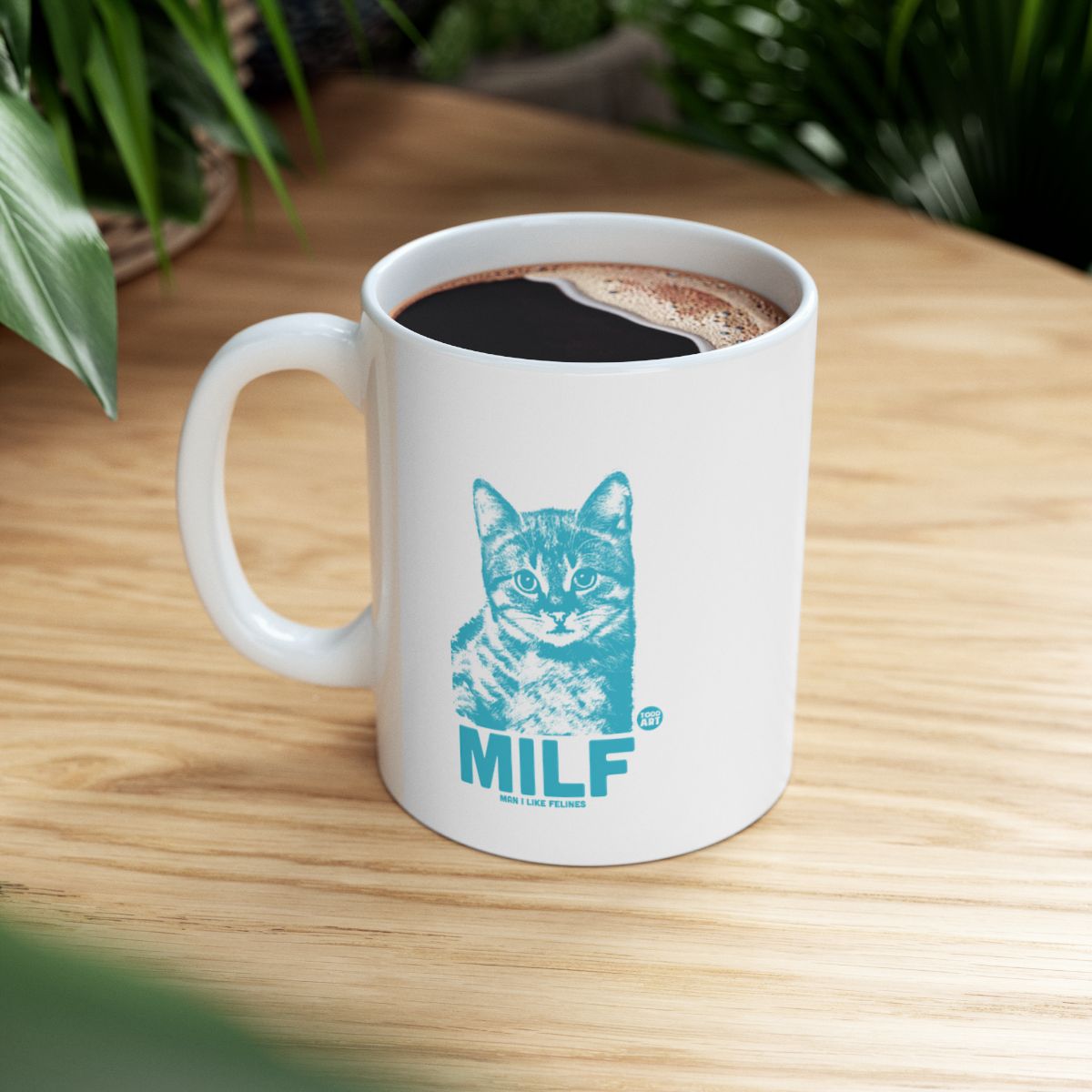 Humorous Cat Design MILF Coffee Mug Ideal for Cat Lovers