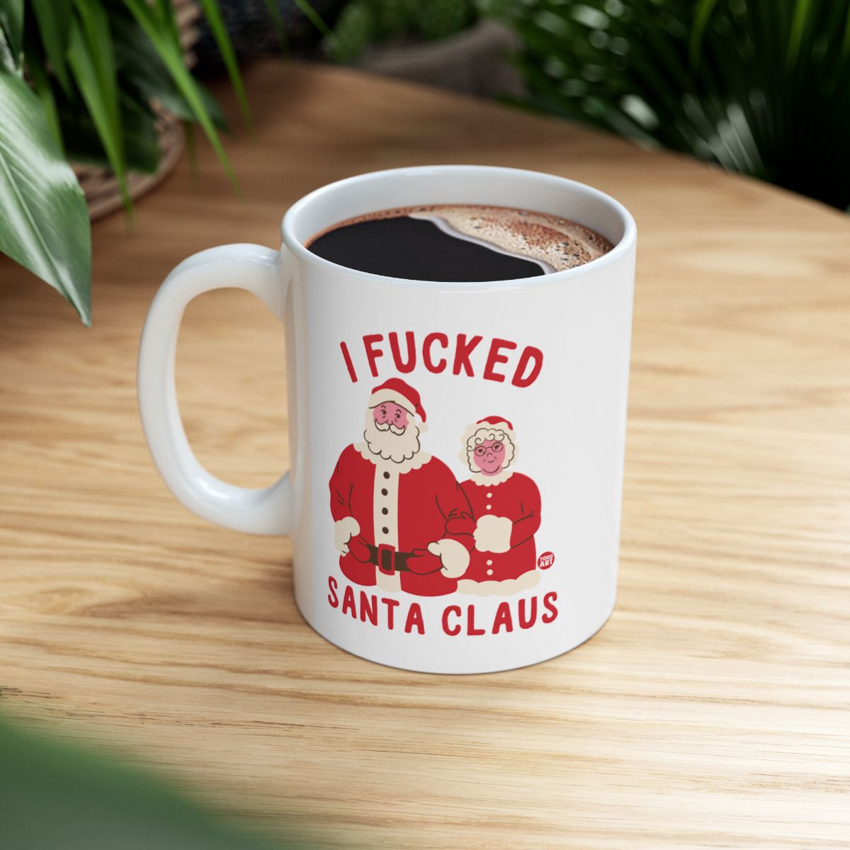 Funny Santa Claus Christmas Mug for Holiday Drinks