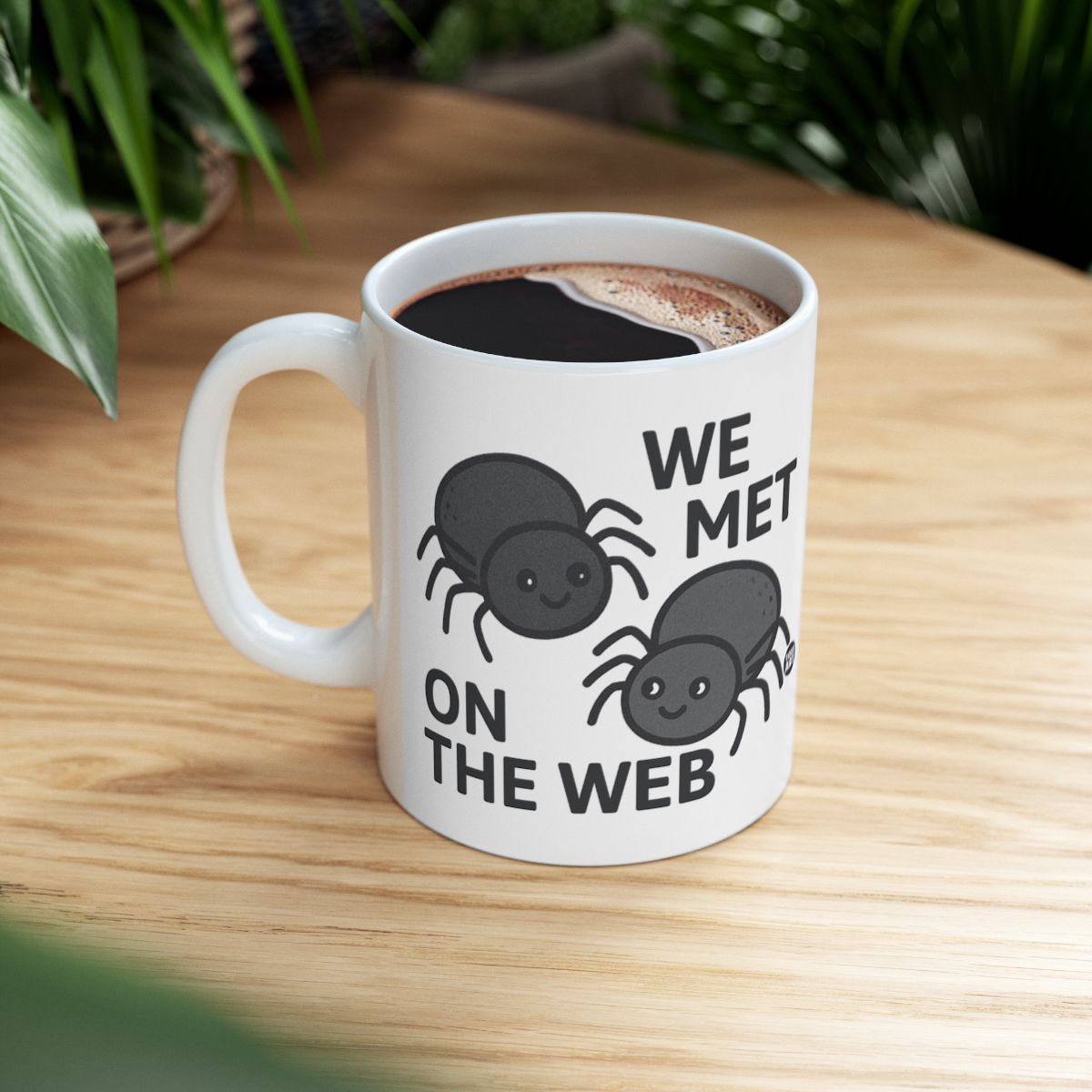 We Met On The Web White Coffee Mug