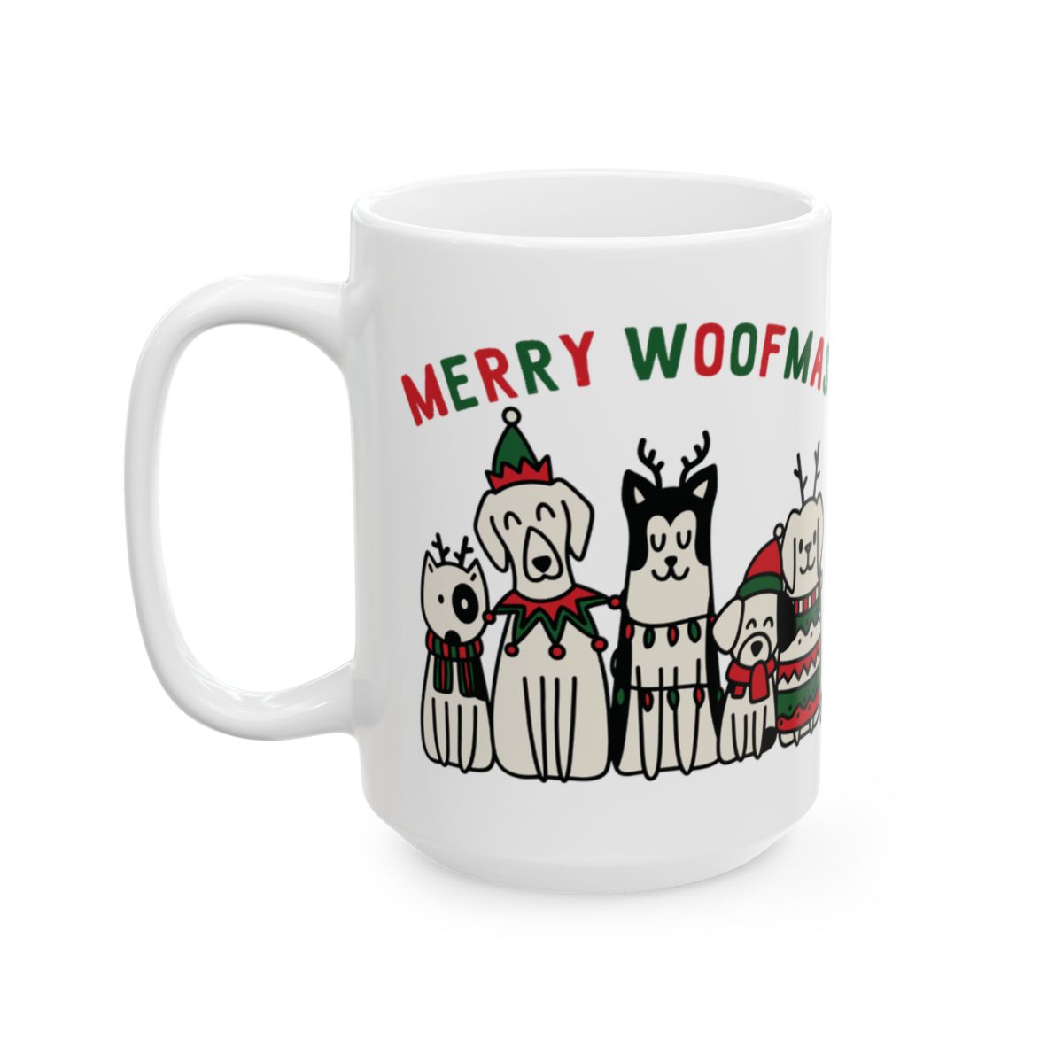 Merry Woofmas Illustrated Pet Holiday Mug