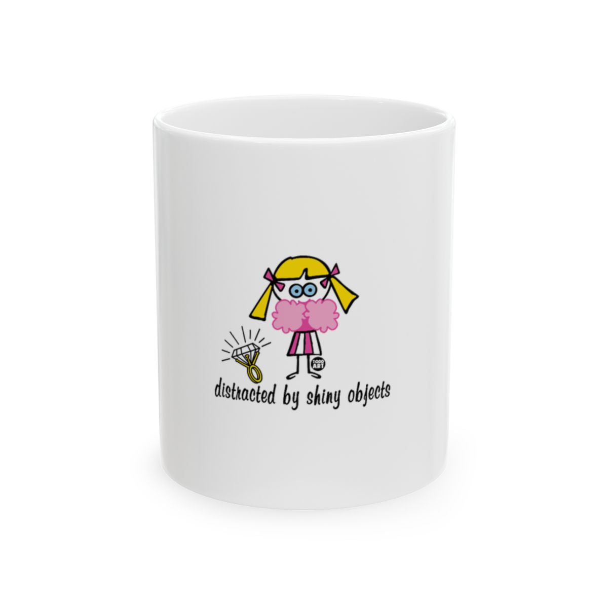 Distracted By Shiny Objects Girl Mug Product