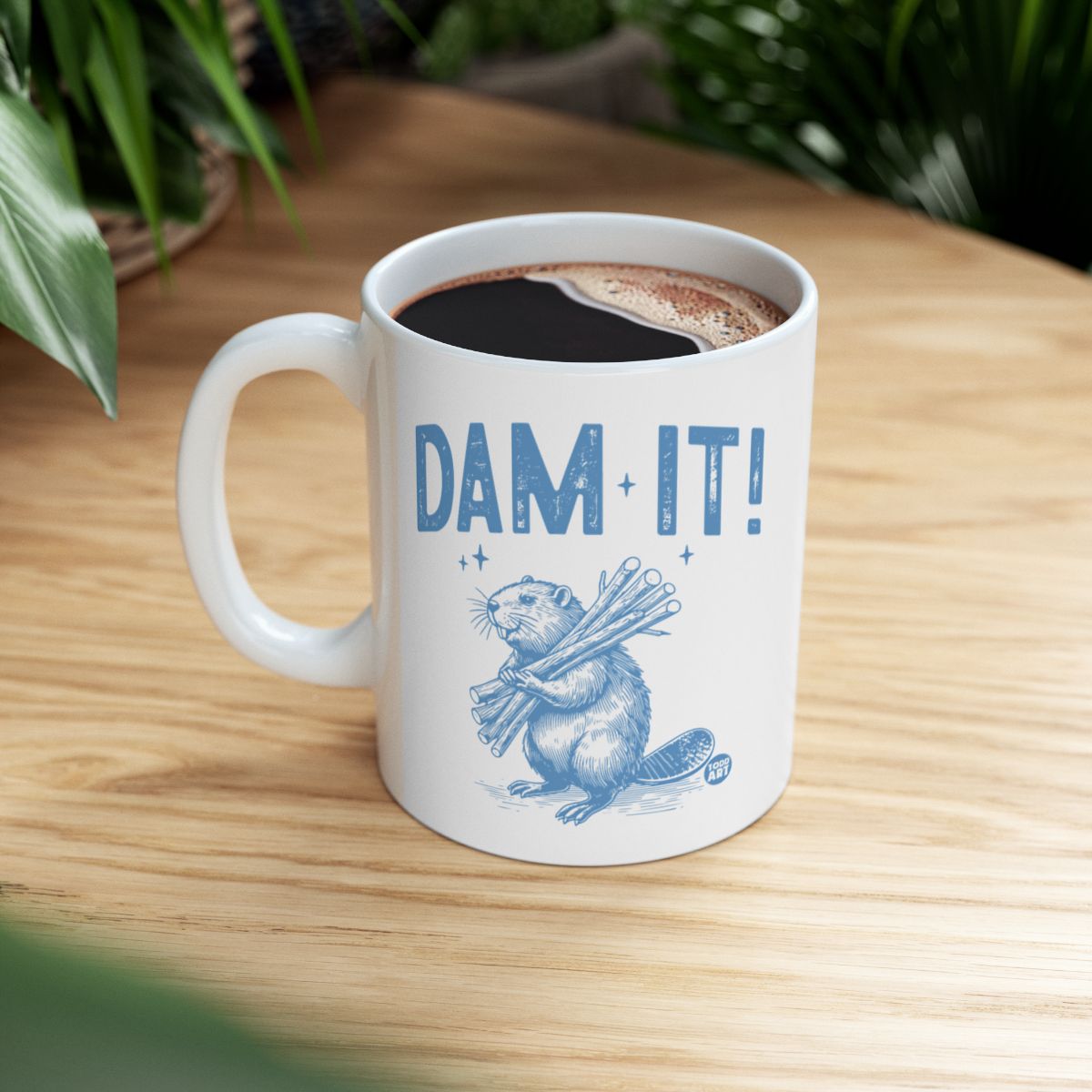 Funny Beaver Design DAM IT Coffee Mug