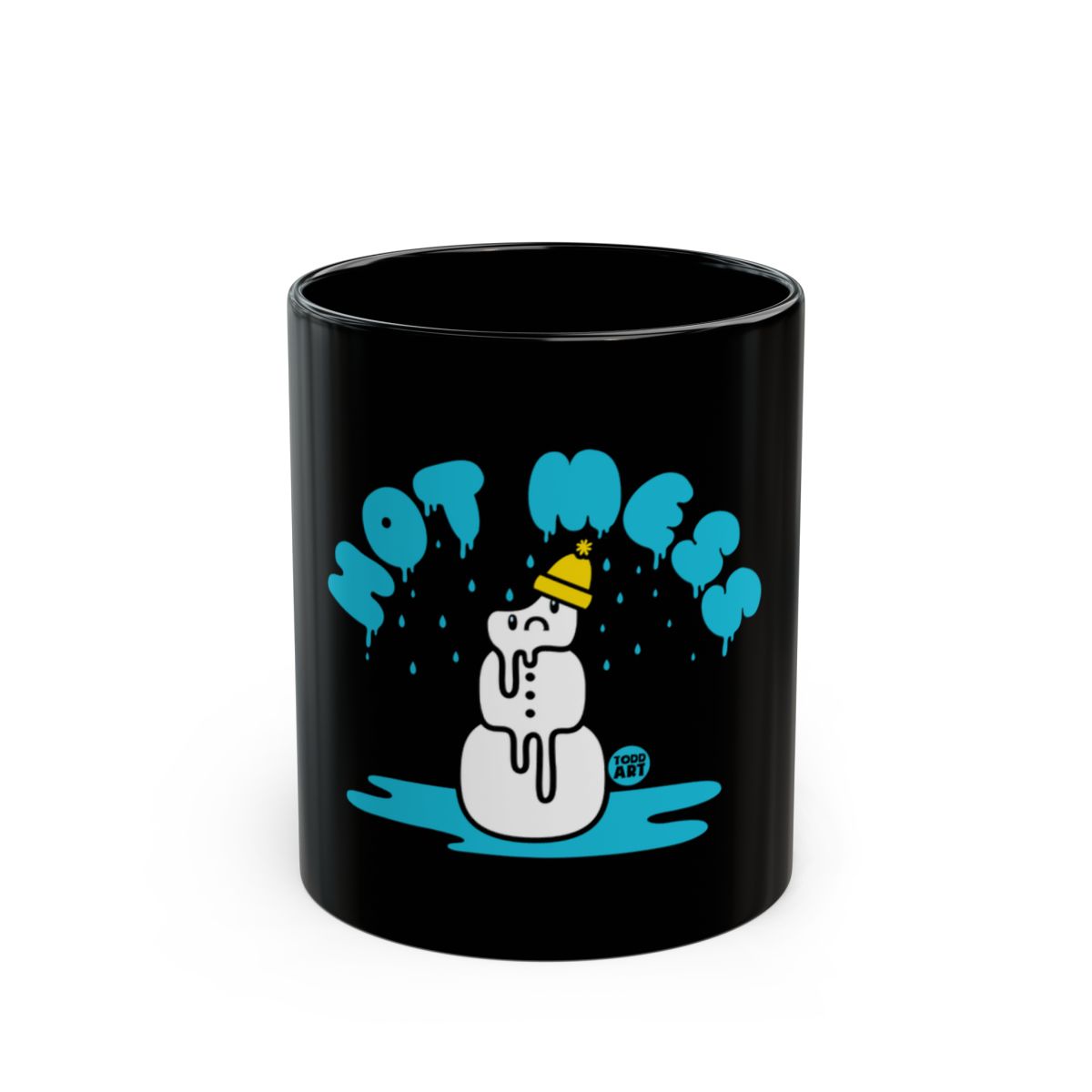 Hot Mess Melted Snowman Funny Novelty Mug