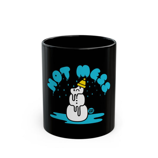 Hot Mess Melted Snowman Funny Novelty Mug