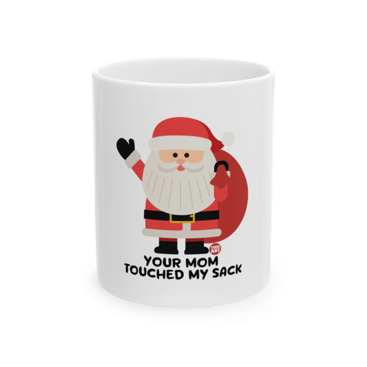Santa Holding Sack with Funny Saying Mug