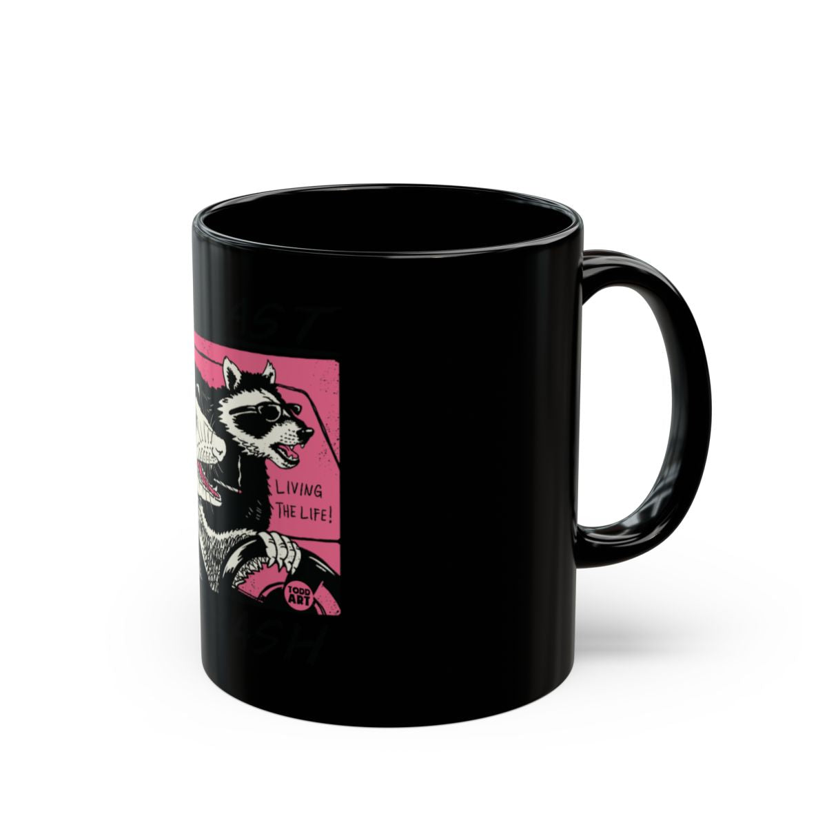 Living the Life Raccoon Fun Coffee Mug Product