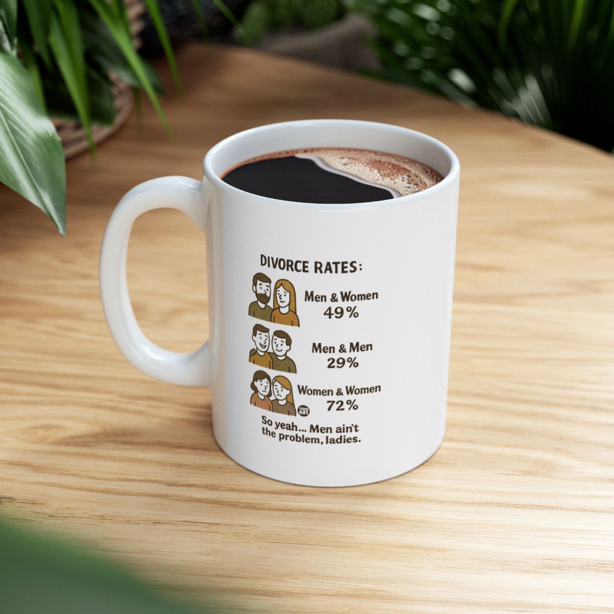 Divorce Rates Illustrated Mug Perfect Funny Gift