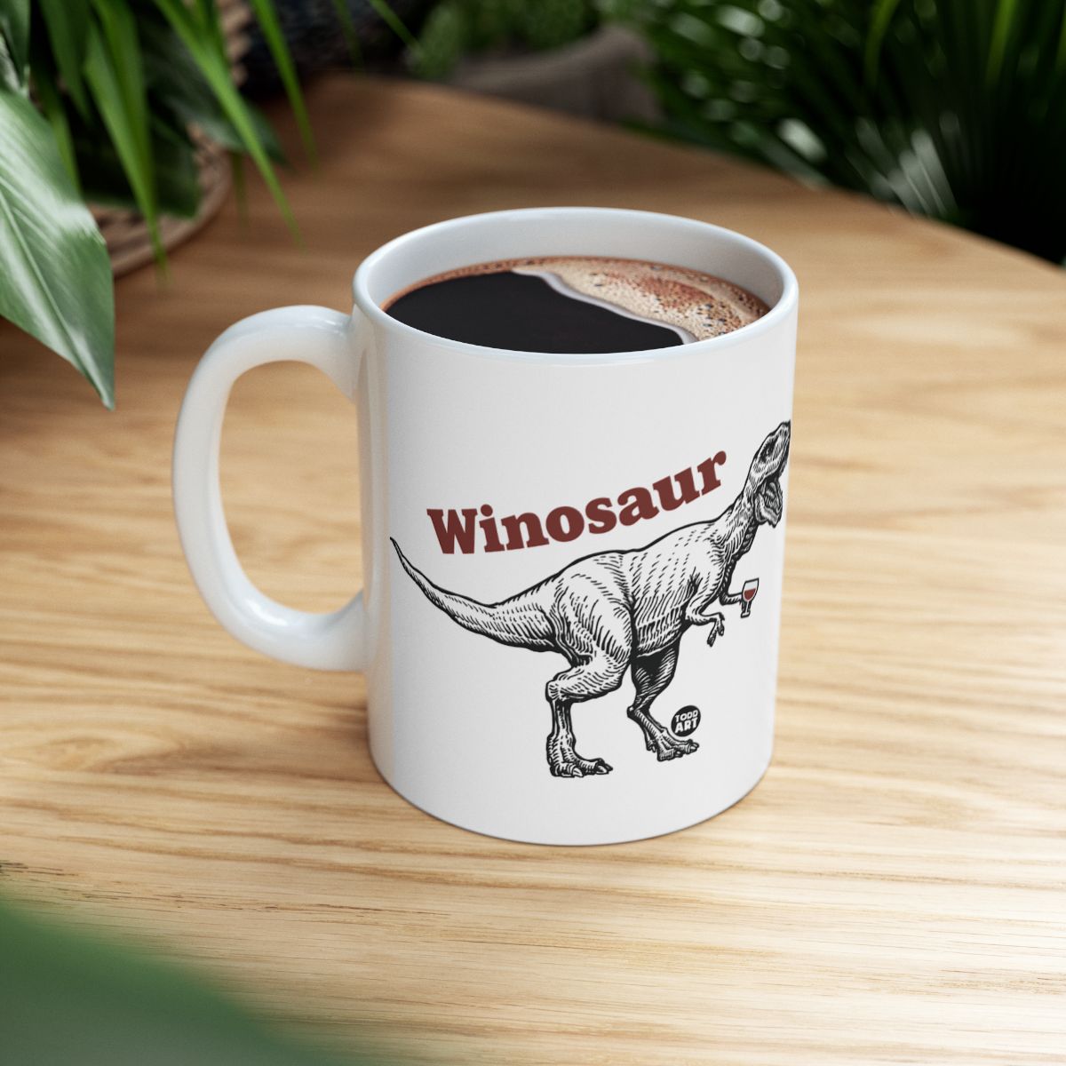 Winosaur Dinosaur With Wine Funny Coffee Mug Gift Cup