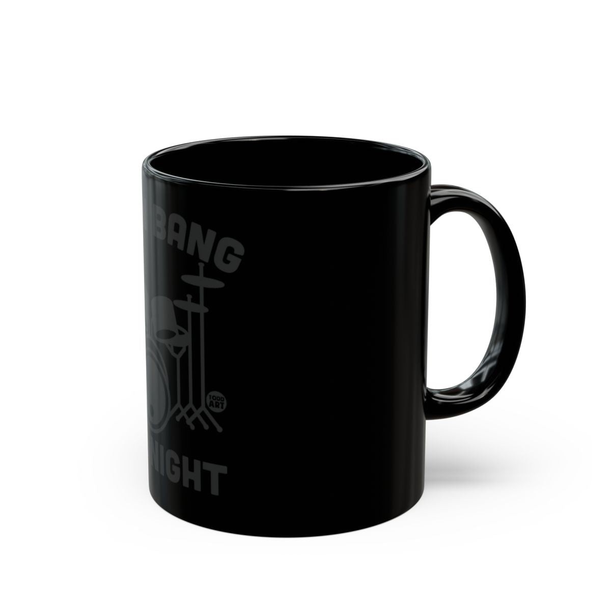 Rock Band Drum Set Design Black Coffee Mug