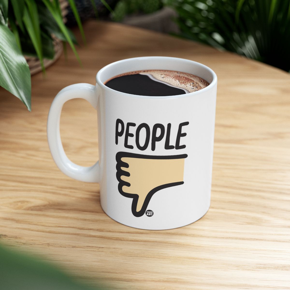 Funny Thumbs Down People Mug for Coffee Lovers