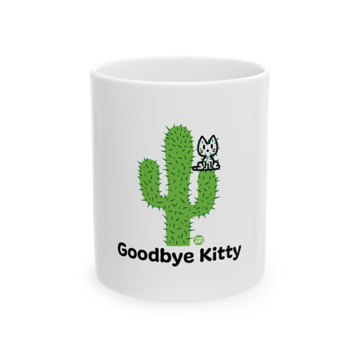 Goodbye Kitty Cactus Design Unique Novelty Mug