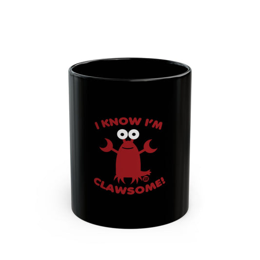 Funny I Know I'm Clawsome Crab Design Mug